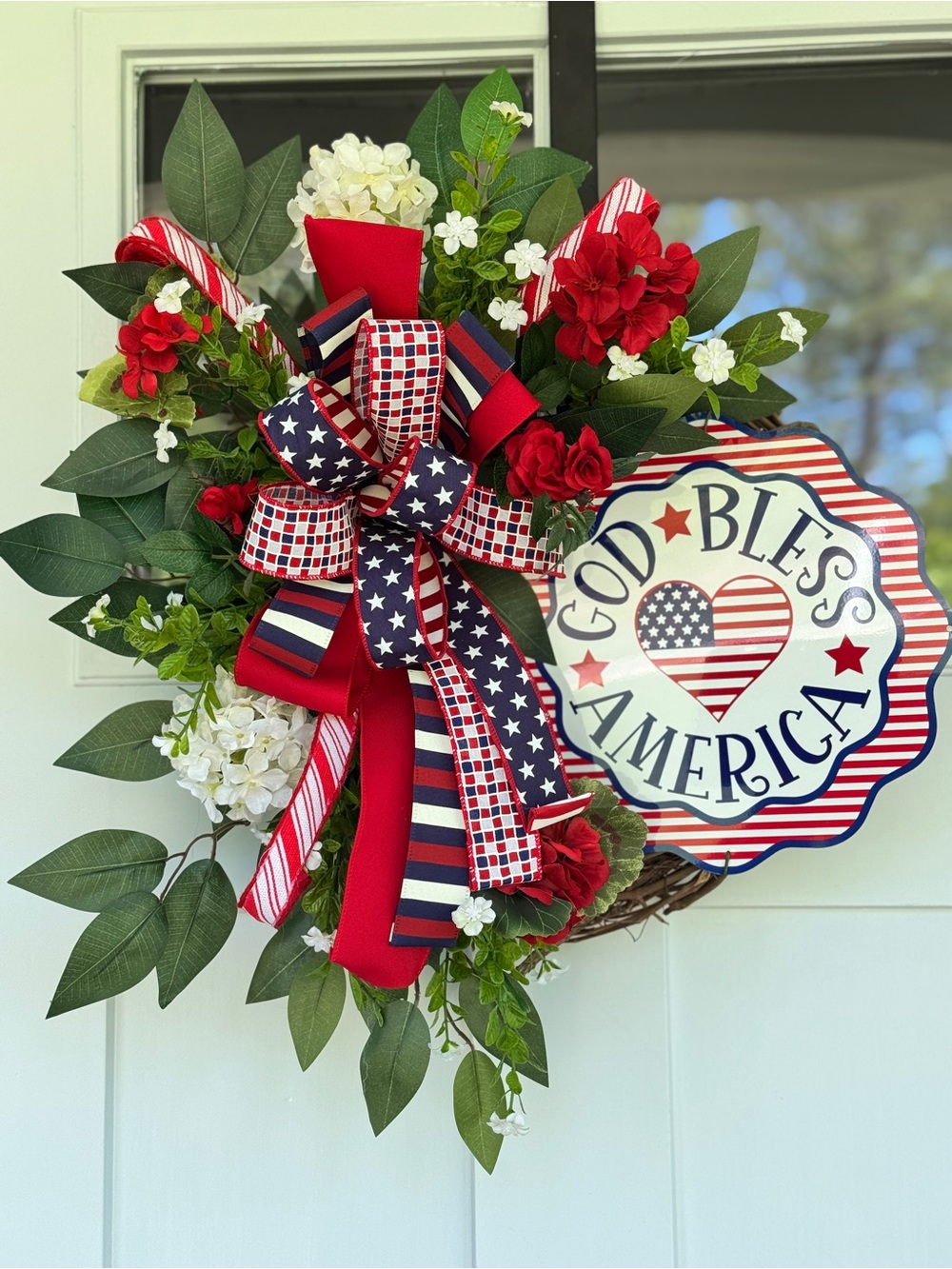 God Bless America Patriotic Wreath 🇺🇸